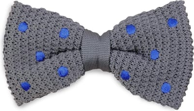 We Love Ties - Strikken - Strik Dotted Dandy - grijs / kobaltblauw