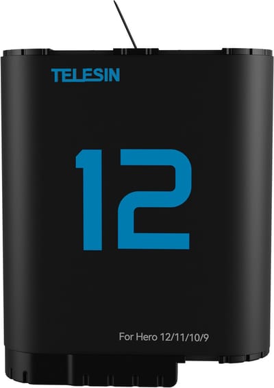 Telesin Batterij (Double Arc) voor GoPro 9 / 10 / 11 / 12 - 1720 mAh