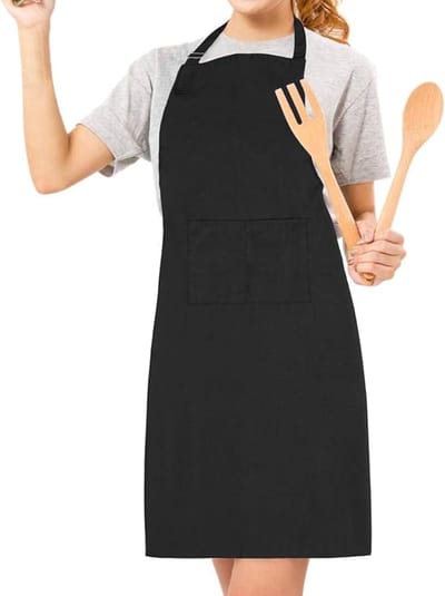 Schort - 1 stuk - Kookschort - Katoenen schort - Schort - Werkschort - Zwart katoenen schort
