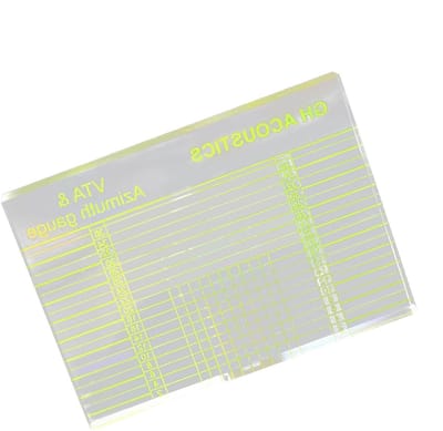 Uitlijningsmeter - Platenspeler Tool - Naald Instellen - Duurzaam Acryl - 66 x 48 mm - Transparant
