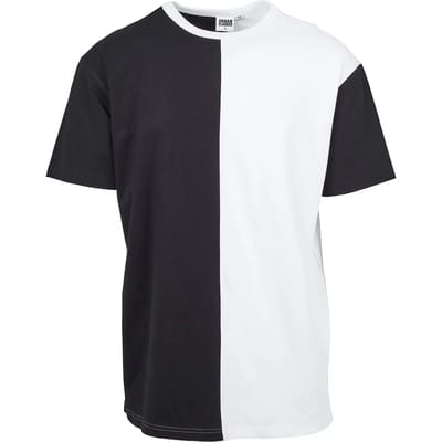 Urban Classics - Oversize Harlequin Heren Tshirt - M - Zwart/Wit