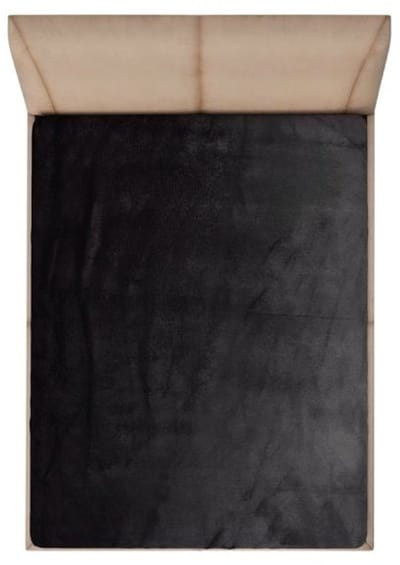Velvet Velours Hoeslaken Zwart 160 x 200 cm + 40 cm hoekhoogte (Extra Hoog!)