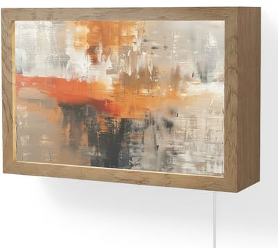 Wandlamp 30x20 cm - Oplaadbaar - Verf - Patroon - Modern - Kunst - Wandlampen binnen woonkamer - Slaapkamer lamp met kabel - Decoratieve nachtlamp - Vloerlamp snoer