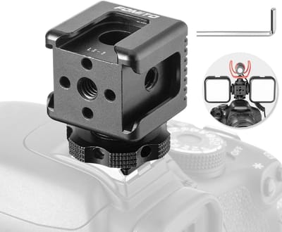 Universele 3-Weg Koude Schoen Mount met 1/4 Inch Schroefdraad voor Camera Accessoires