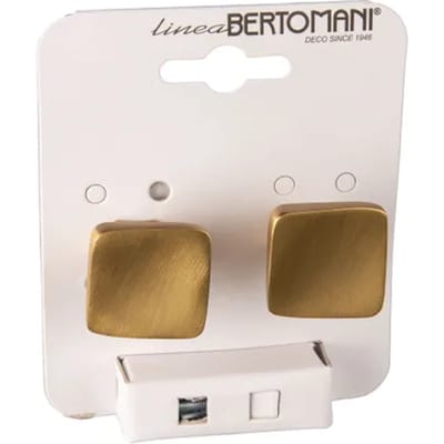 Bertomani Meubelknop - Zamak - Mat Messing - 30x30mm - Set Van 2