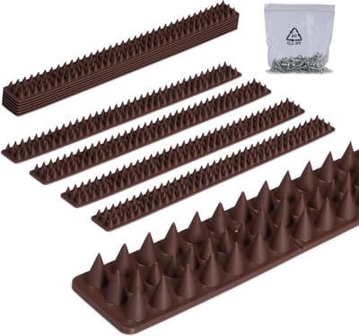 duivenpinnen - set van 10 - 2x49x4 cm - balkon - dak - elk 3 rijen - kunststof
