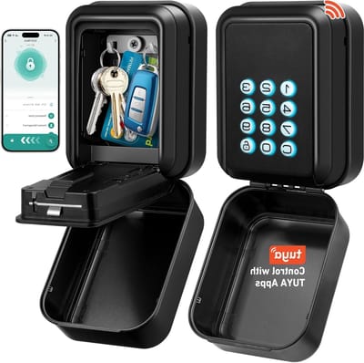 Buitenshuis Sleutelkluis met Verlichting - Waterdichte Slimme Slot Box met Bluetooth en Combinatiebediening voor Sleutelbeveiliging en Diefstalpreventie