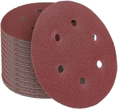 Schuurdisc Set - Schuurpapier Rond - Droog Schuren - Aluminiumoxide Korrels - 225 mm Diameter - Rood