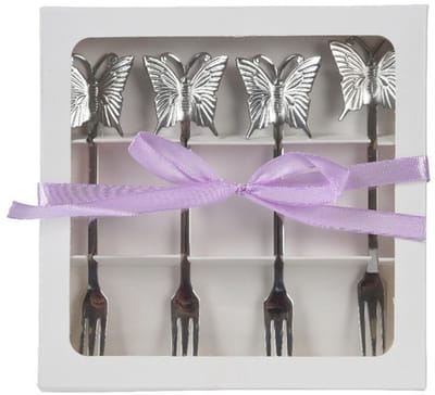 Decoris Gebaksvorkset 4 delig RVS L15cm zilver