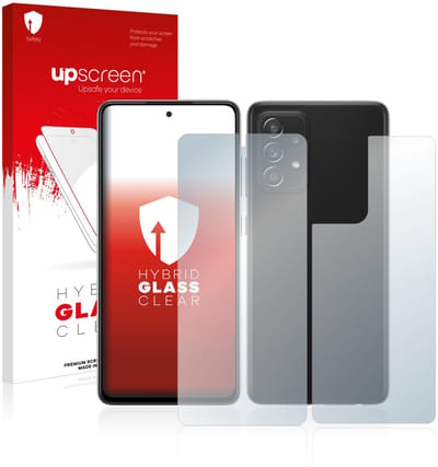 upscreen - Screenprotector voor Samsung Galaxy A52s 5G (Voor+Achter) - Folie Beschermfolie Beschermglas transparant