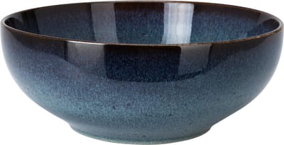 OTIX Saladeschaal - Diep Serveerbord - Schaal - Blauw - 25cm - Aardewerk - EBONY
