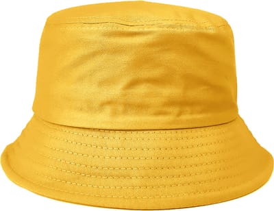 Bucket Hat / Strand Hoed - Donkergeel | 53-55 cm - One Size | Katoen | Fashion Favorite