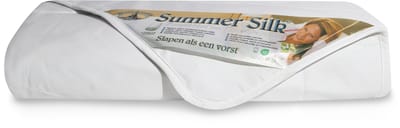H&D Summer Silk Zijden Zomerdekbed - 100% natuurlijke wilde zijdevulling - Tijkstof van 100% zacht katoensatijn - Lits-jumeaux extra lang - 240x220 cm