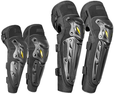 Motorfiets Beschermers - Knie Elleboog - Winter Rijden - Reflecterend Ontwerp - One Size - Zwart