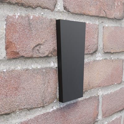 Huisnummer Showcard I zwart - Huisnummerbord - 10 cm - blinde bevestiging