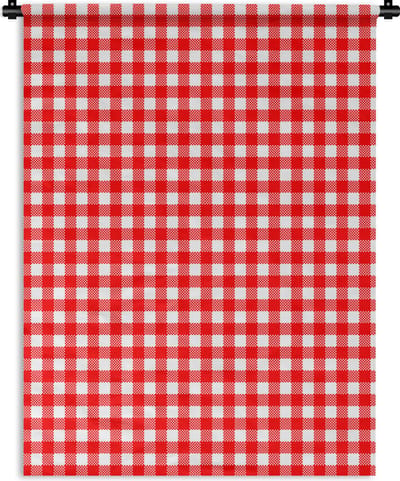 Wandkleed - Wanddoek - Rood - Rustiek - Patronen - 90x120 cm - Wandtapijt