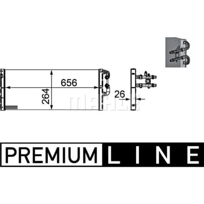 Lage-temperatuurRadiator, laadluchtRadiator MAHLE CIR 18 000P
