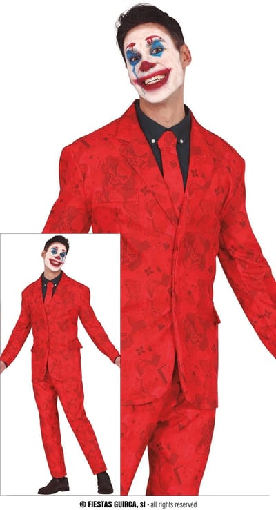 Fiestas Guirca - Mr Smile suit heren - maat S (46-48) - Carnavalskleding - Carnaval - carnavalskleding 2027 - Carnaval kostuum