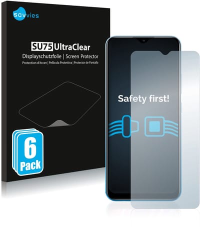 Savvies - Screenprotector voor realme C25Y - Folie Beschermfolie transparant 6 Stuks