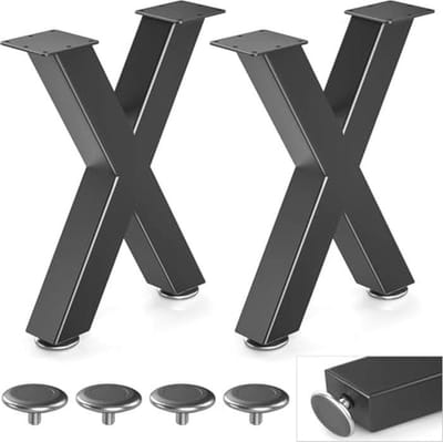 Robuuste Zwarte Tafelpoten voor Salontafel en Bureau - 40 x 30 cm - 2 Stuks