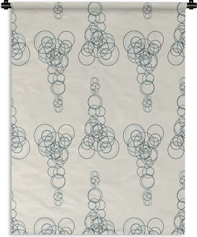 Wandkleed - Wanddoek - Cirkel - Patronen - Abstract - 90x120 cm - Wandtapijt