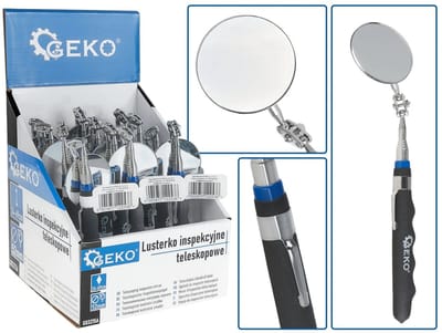 GEKO Telescopische inspectiespiegel - Verstelbaar 24-69 cm - Set van 12 stuks