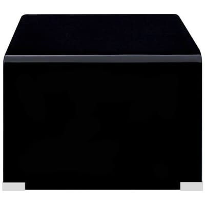vidaXL - Salontafel - 98x45x31 - cm - gehard - glas - zwart