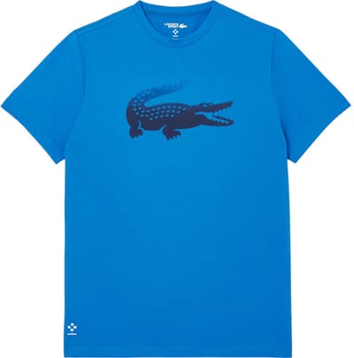 Lacoste T-Shirt Sport Ronde Hals Heren Blauw Zwart