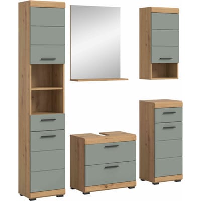 Scout badkamercombinatie salie MDF TZ Artisan eiken NB - 37x164x191cm
