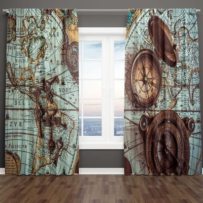Zomer Zee Dieren Cartoon Zeester Schildpadden Blauw Kind 2 Stuks Lichtfilterend Gordijn voor Woonkamer Slaapkamer Raam Draperie Decor 50W130H(CM) 2PCS&Grommet Top white