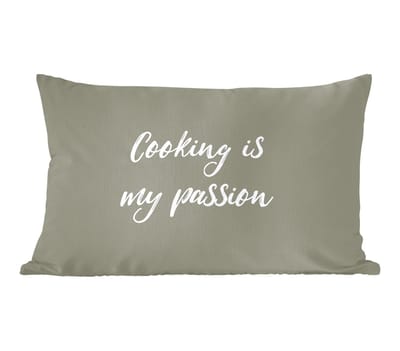 Sierkussens - Kussentjes Woonkamer - 50x30 cm - Cooking is my passion - Plattegrond - Quotes - Stadskaart