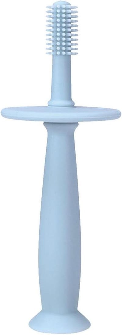 Baby Tandenborstel - Peuter Bijtring - Tanden Poetsen - 360 Graden Borstel - 0-6 Jaar - Blauw