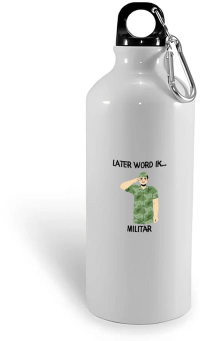 Hacebo® - Later word ik militair waterfles - Werk - Militairs - Landmacht - marine - leger - water fles - 400ML
