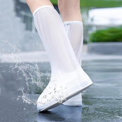 Waterdichte regenovertrekken – Hoge schoenovertrekken - Herbruikbare - Antislip regenovertrekken met ritssluiting – Antislip overschoenen – Bescherming tegen regen, modder en sneeuw – Geschikt voor wandelen,buitensporten en reizen - Maat L (39-40）
