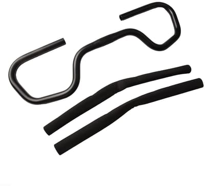Fiets Stuur - Vlinderstuur Aluminium - Comfortabel Fietsen - Inclusief Handgrepen - 580mm Breed - Zwart