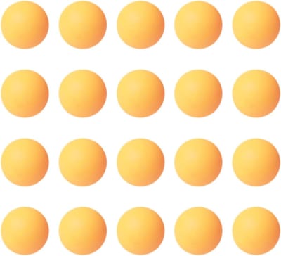 Dailygoods- Tafeltennisballen 20 stuks - Gele Tafeltennisballen - Kunststof - 40 mm - Niet giftig - Duurzaam en naadloos - Pingpongballen