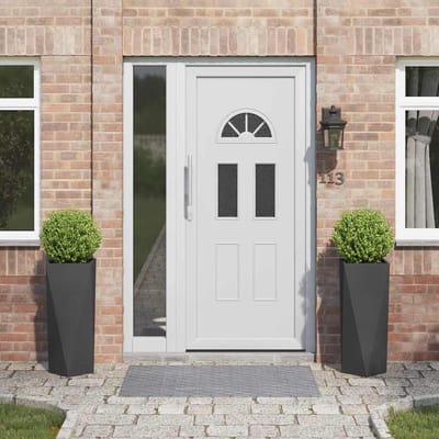 vidaXL Plantenbak 2 st Zwart 30 x 30 x 75 cm Staal