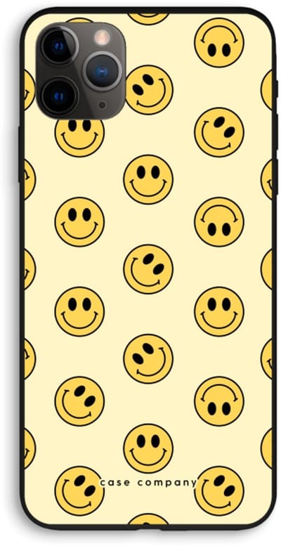 Case Company® - Hoesje geschikt voor iPhone 11 Pro Max hoesje - Smiley N°2 - Biologisch Afbreekbaar Telefoonhoesje - Bescherming alle Kanten en Schermrand