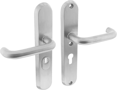 Intersteel Veiligheidsbeslag SKG*** profielcilindergat 55 mm met kerntrekbeveiliging achterdeurbeslag rvs geborsteld