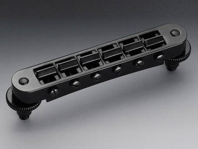 Gitaar brug Schaller 12090400 GTM tune-o-matic zwart chroom