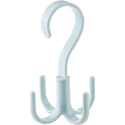 Ruimtebesparende Gedraaide Hangerhaken Garderobe Kledingrek Hanger Organizer Tassenhanger Schoenen Riem Sjaal Hangrek Kast Hanger white