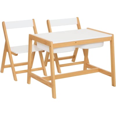 Eazy Living Bureau met 2 Stoelen Manu Wit