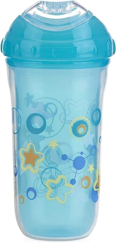 Geïsoleerde Anti-Lek Beker met Zachte Tuit voor Kinderen, 270ml, Blauwgroen