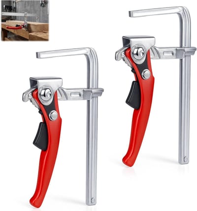 2 Stuks Leverklem met Handgreep: 160 x 60mm Stalen Tafel Klem, Snelle Ontgrendeling, Ideaal voor Schuren en Snijden