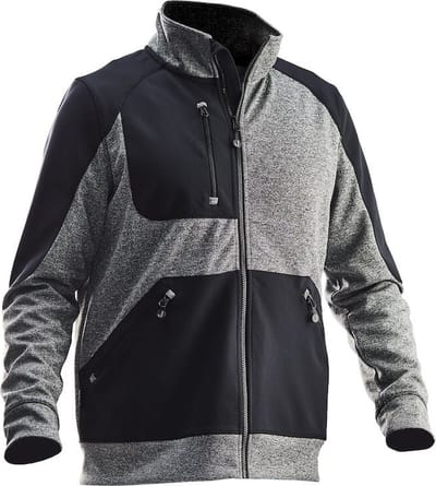 Jobman 5304 Jacket Spun Dye 65530456 - Zwart Melange/Zwart - M