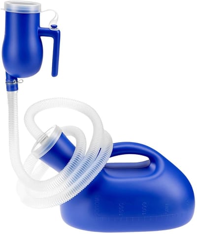 Dailygoods- Urinefles 2000 ml - Draagbare Urinefles voor Mannen - Stevig Plastic - Duurzaam - Eenvoudig Schoon te Maken - Voor Bedlegerige Mensen - Urinoir