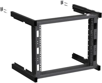 Open Frame 9U 19 Inch Wandmontage Server Rack Kast 400mm Diep Zwart