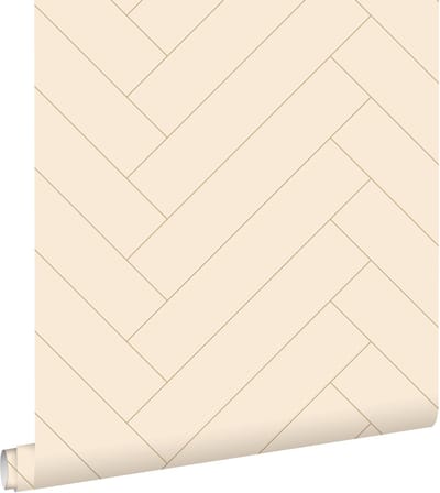 ESTAhome behang visgraat-motief beige - 50 x 900 cm - 139779