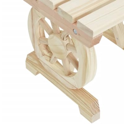Houten Tuin Poef - 40 x 36.5 x 38.5 cm - Stevig Spruce Hout