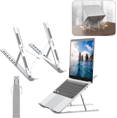 VLSelect® Laptopstandaard Verstelbaar - Ergonomische Laptop Stand - Verstelbaar en Opvouwbaar